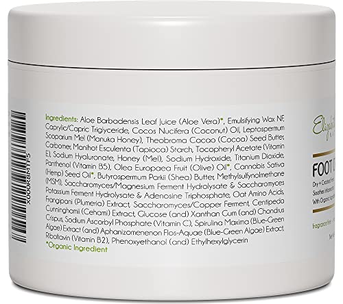 Foot Cream For Dry Cracked Feet And Heels - Best Foot Care With Coconut Oil - Non Greasy Foot Lotion With Shea Butter & Aloe Vera - Callus Remover For Feet With Olive Oil & Manuka Honey (8Oz) #TOP1