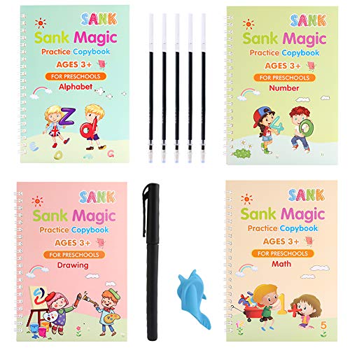 Sank Magic Practice Copybook Jardim de Infância para Crianças – Conjunto de Livros de Caligrafia Ing