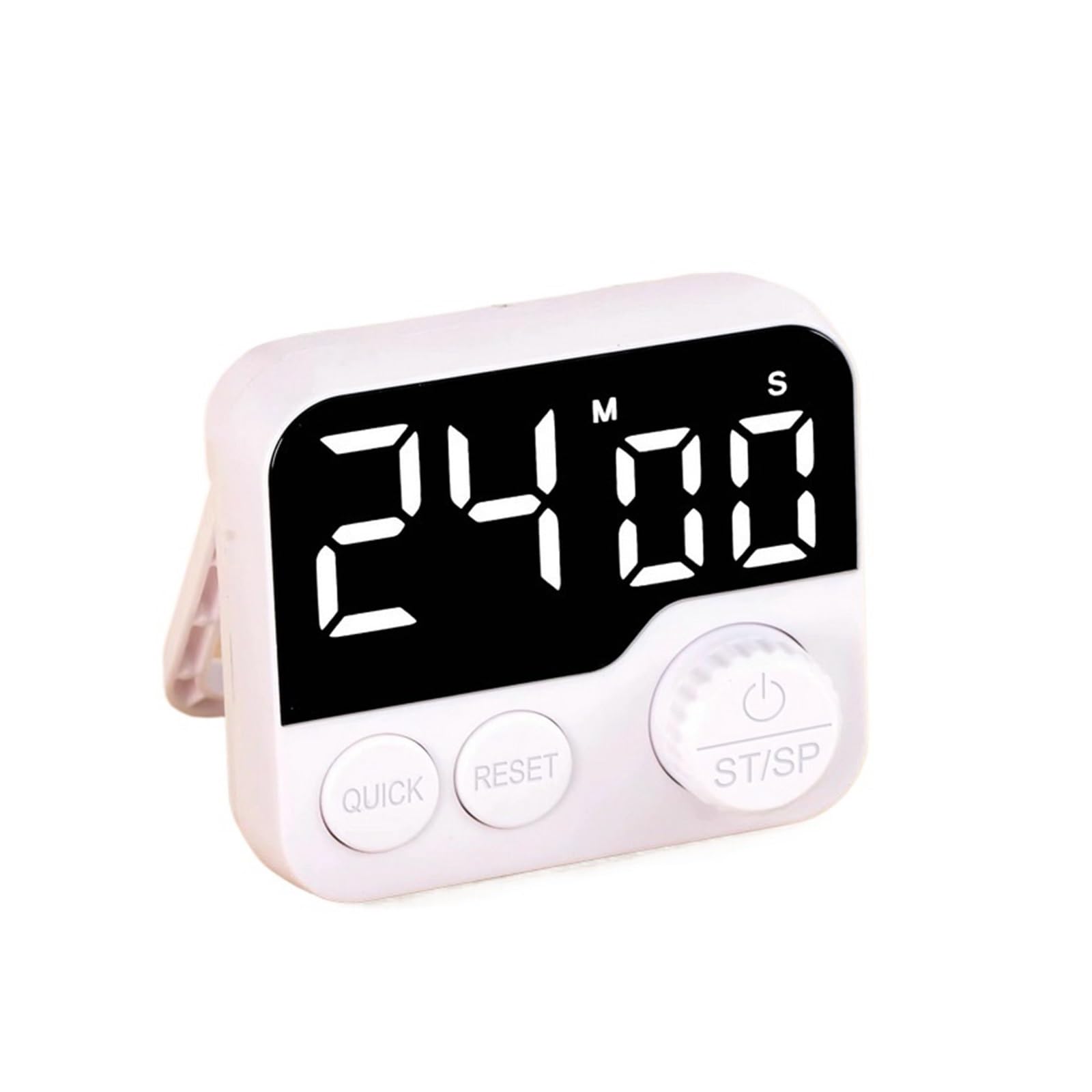 Temporizadores de Cocina Digitales con Pantalla Visual y Temporizador magnético Cuenta Regresiva/progresiva for Clases, Fitness repostería(White)