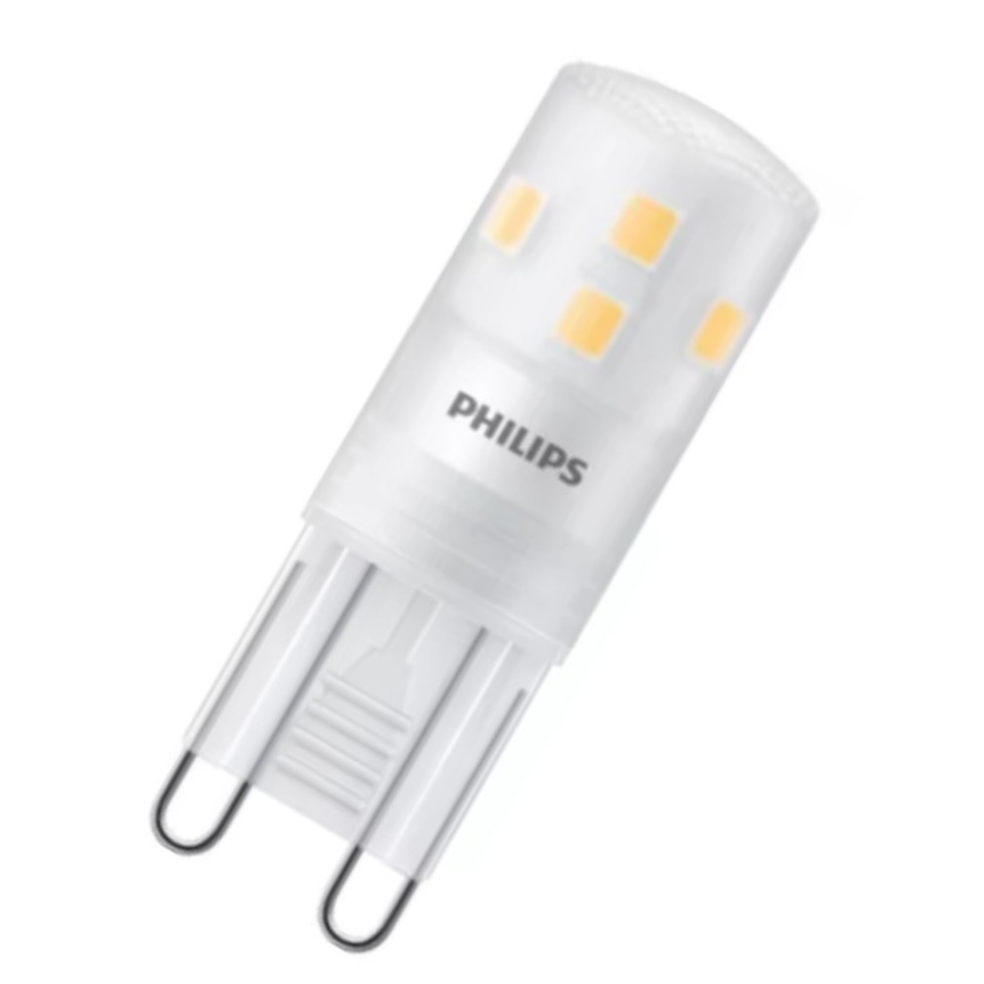 Philips CorePro LED G9 Capsule 1.9W (25W Equivalent) Frosted, 220lm 827 Very Warm White 2700K, Energy Saving LED Lamp, G9 Mains Voltage Capsule Bulb, Non-Dimmable