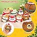 Aoriher 8 Pcs Mini Stuffed Animals 3.15 Inch Stuffed Animals Ornaments Bulk Colorful Woodland Animal Keychain for Birthday Party Favor Stocking Fillers(Cap and Scarf)