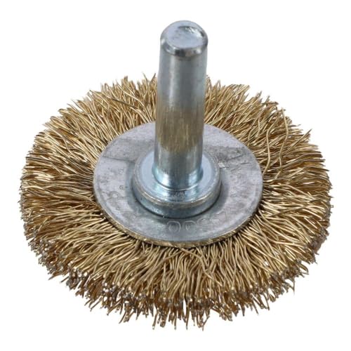 Image of Wheel Brushes 10PCS Rotary Tool Brass Wheel Wire Brush,Wire Wheel Brush Bench Copper,6x50mm Wire Wheel Brush