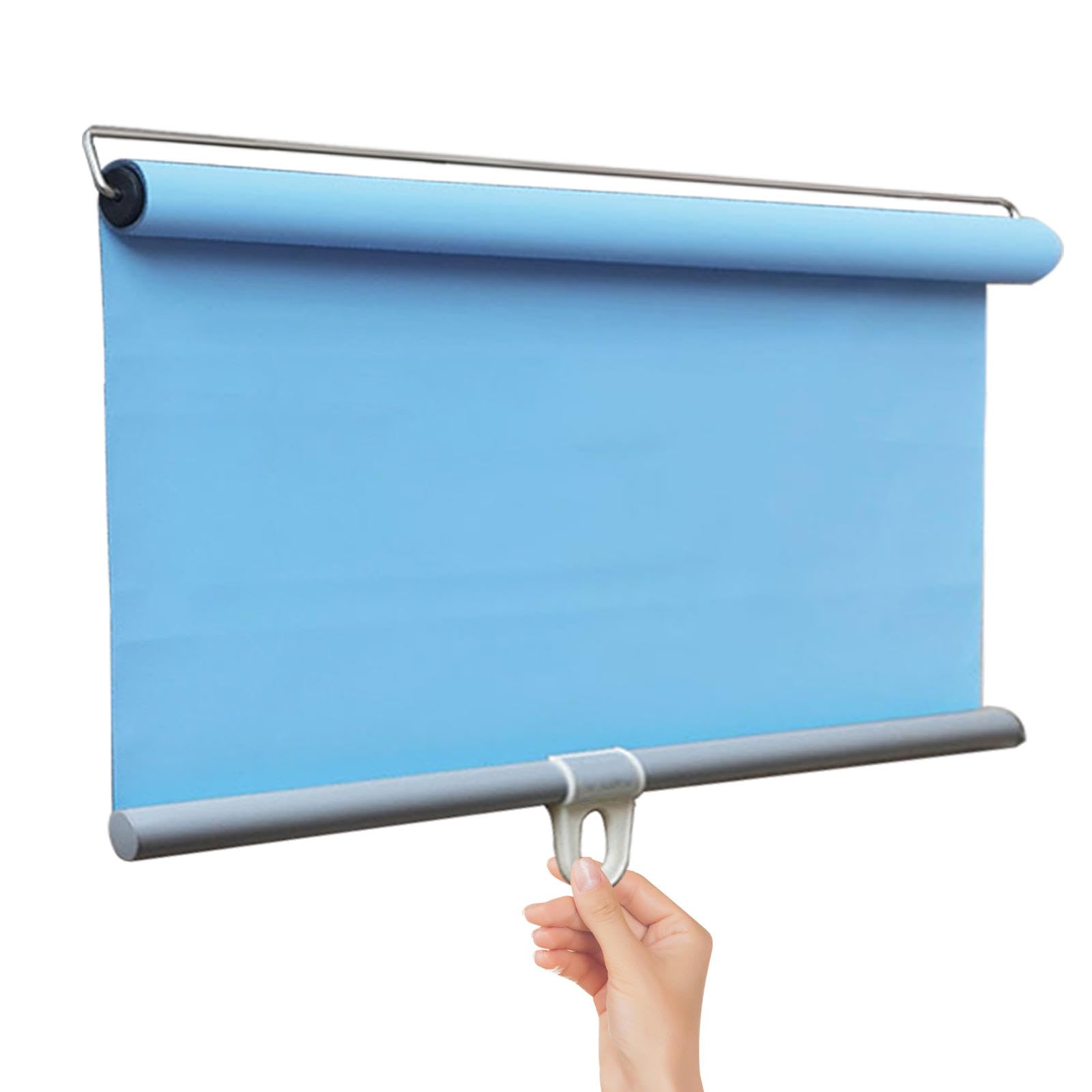 Store solaire rétractable avec ventouses bleu - Store temporaire