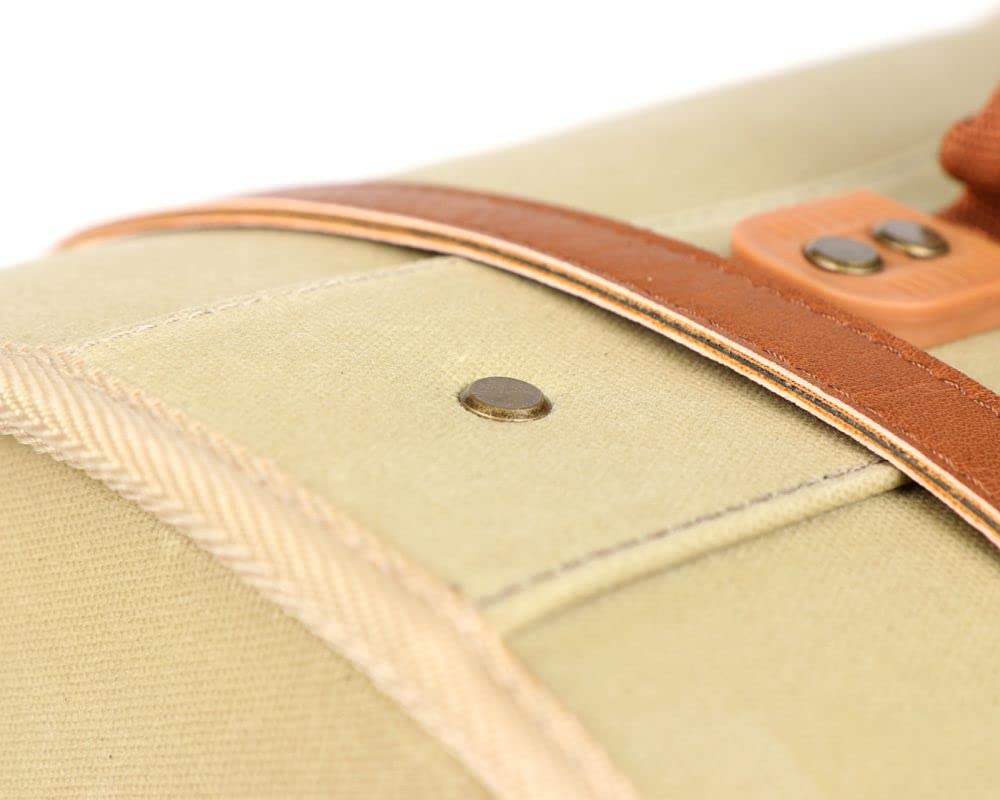 MOTO NOSTRA Koffer/Tasche Classic 'waxed canvas', beige, 35L, 480x300x270mm kompatibel für Vespa, Lambretta, GTS, GTV, LX/LXV, ET4, S50, 150, Sprint, Primavera