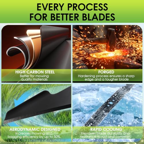 Image of AB2100 Replacement Lawn Mower Blades 21 inch for EGO Power+ 56V Mowers | 21-Inch Mulching Blades Fit EGO LM2100 LM2101 LM2100SP LM2102SP LM2142SP Mower, Replaces AB2101,Steel Blades Sharp Cuts 2PACK