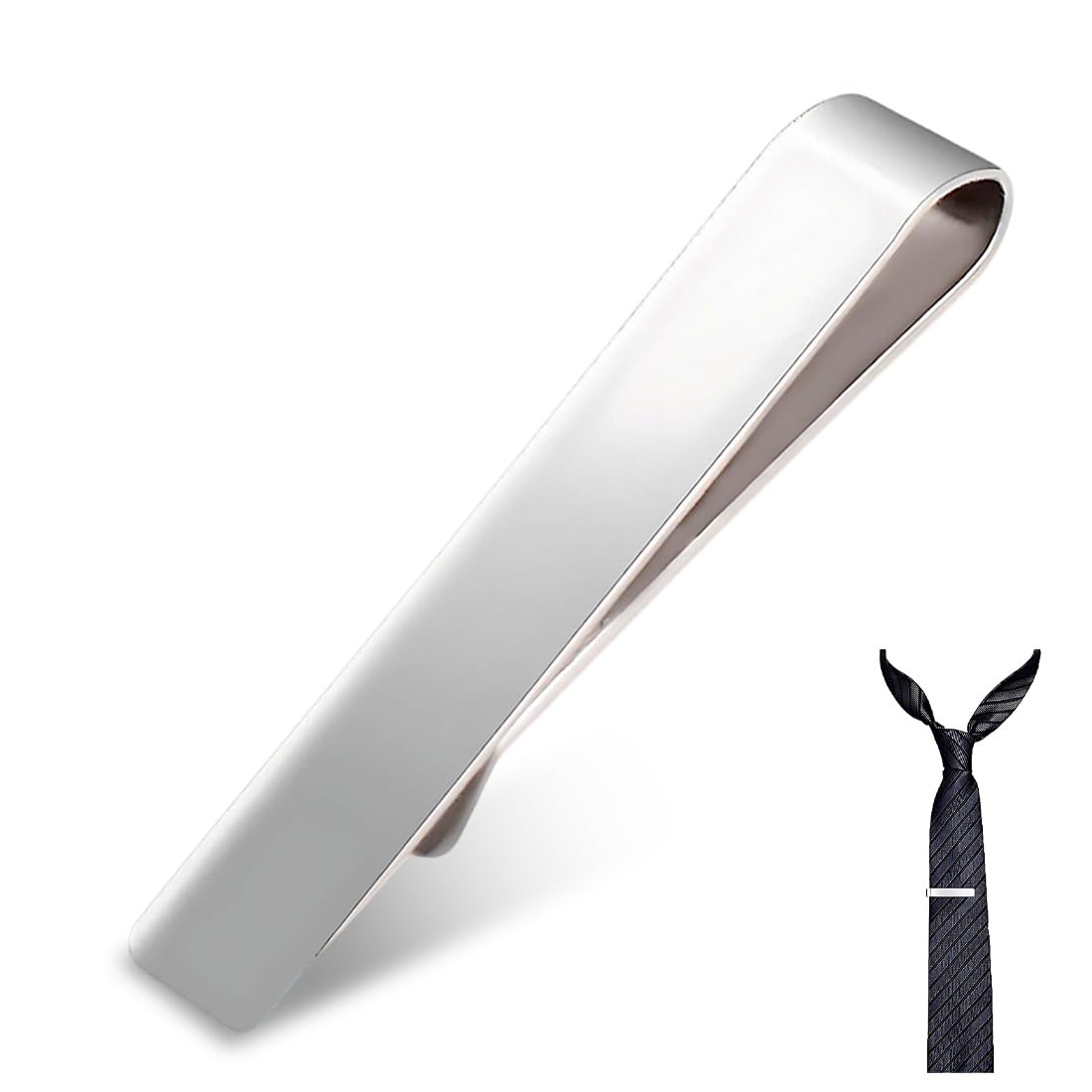 1 Pezzo - Fermacravatte Classico da Uomo, Accessorio Elegante per Abito, Perfetto per Riunioni di Lavoro, Matrimoni, Feste e Uso Quotidiano