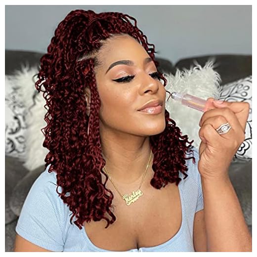 12inch Goddess Box Braids Crochet Hair Bob Goddess Box Braids Curly Ends Crochet Box Braids Pre-looped Synthetic Crochet Hair Extensions 16strands/pack (12inch(Pack of 8), TBUG)