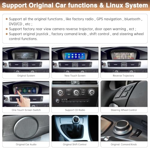 Reproductor de audio para auto con pantalla táctil 8.8 pulgadas para BMW Serie 3 E90 E91 E92 E93 miniatura 5