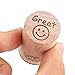 DECORA 6pcs Round Wood Rubber Stamp for School Teachers English Toy Stamp
