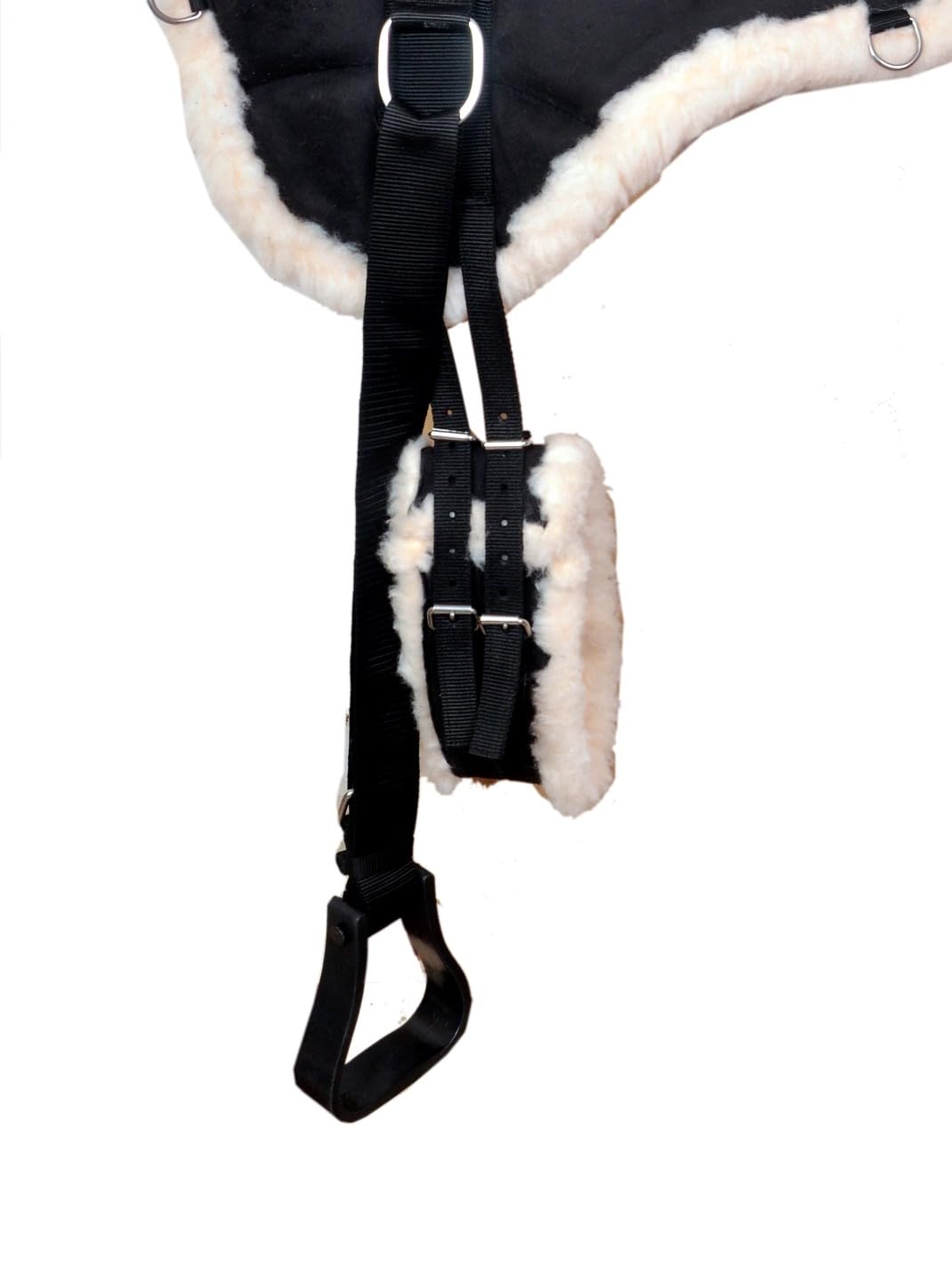 ACES Coussin de selle exclusif avec étriers et sangle (complet à cob) (noir)