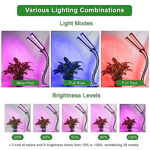 Ayehe Led Grow Lights, Plant Light, 210 Red And Blue Leds, Timer Function, Etl Adapter #TOP2