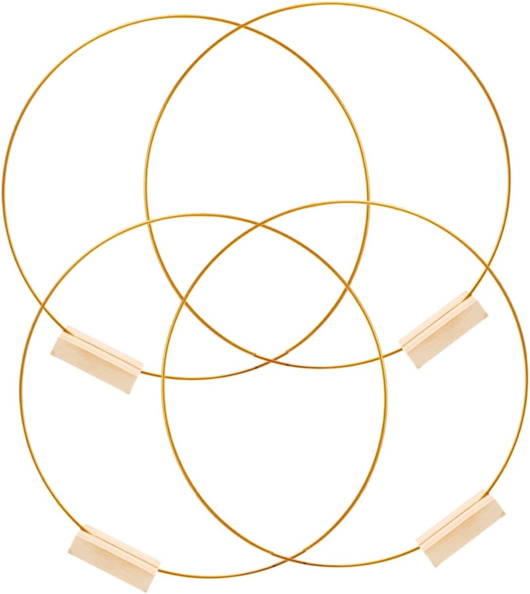 ORFOFE 2set Metal Floral Hoop Centerpiece Base Rustic Wedding Table Decorations DIY Wreath Frames