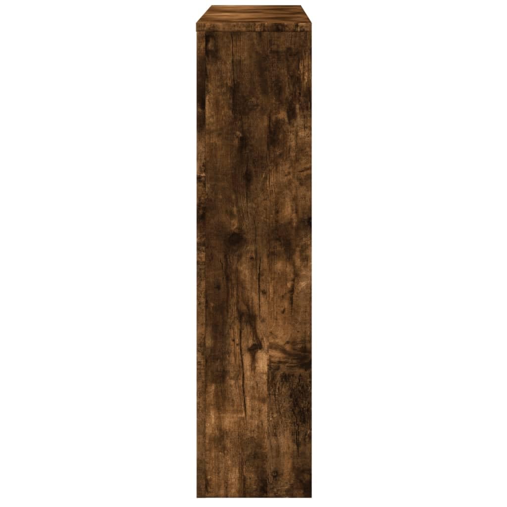 Mangloder - Copertura per termosifoni, in legno di rovere affumicato, 175 x 20 x 82 cm, accessorio per termosifoni con valvola termostatica, regolatore, supporto e fissaggio, moderna copertura per