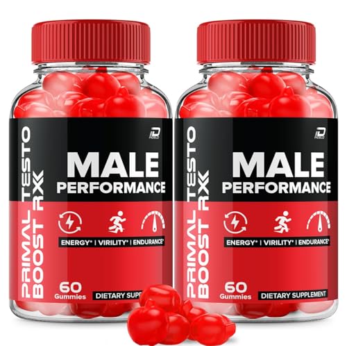 Indelo Primal Testo Boost RX ACV Gummies for Men – PrimalTesto Boost RX Male ACV Gummies All-Natural Supplement, Primal TestoBoost RX Gummies Reviews (2 Pack - 120 Gummies)