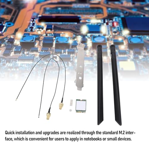 Tarjeta WiFi Zopsc 8265NGW, AC 1200Mbps Doble Banda 2.4GHz 5GHz M.2 con Bluetooth 4.2 para Escritorio y Laptop miniatura 2