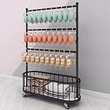 YANGLLYJ Retail Metal Lingerie Display Stands, Adjustable Swimwear Retail Display With Storage Basket at the Bottom, Suitable for Lingerie Stores and Department Stores(Black)