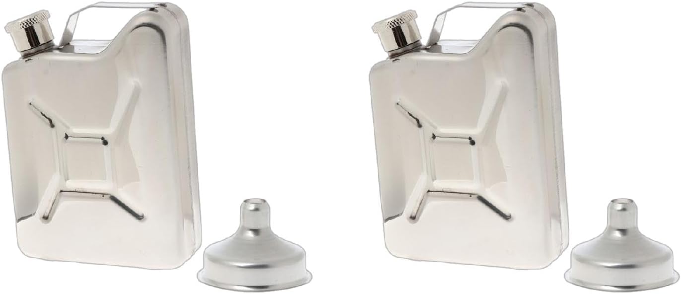 5oz Stainless Steel Jerry Can Hip Flask Liquor Whisky Pocket Bottle Men Footrest with Storage
