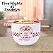 Silver Buffalo Five Nights at Freddy's Freddy Fazbear Pizza Box Ceramic Ramen Noodle Rice Bowl with Chopsticks and Spoon, Microwave Safe, 20 Ounces