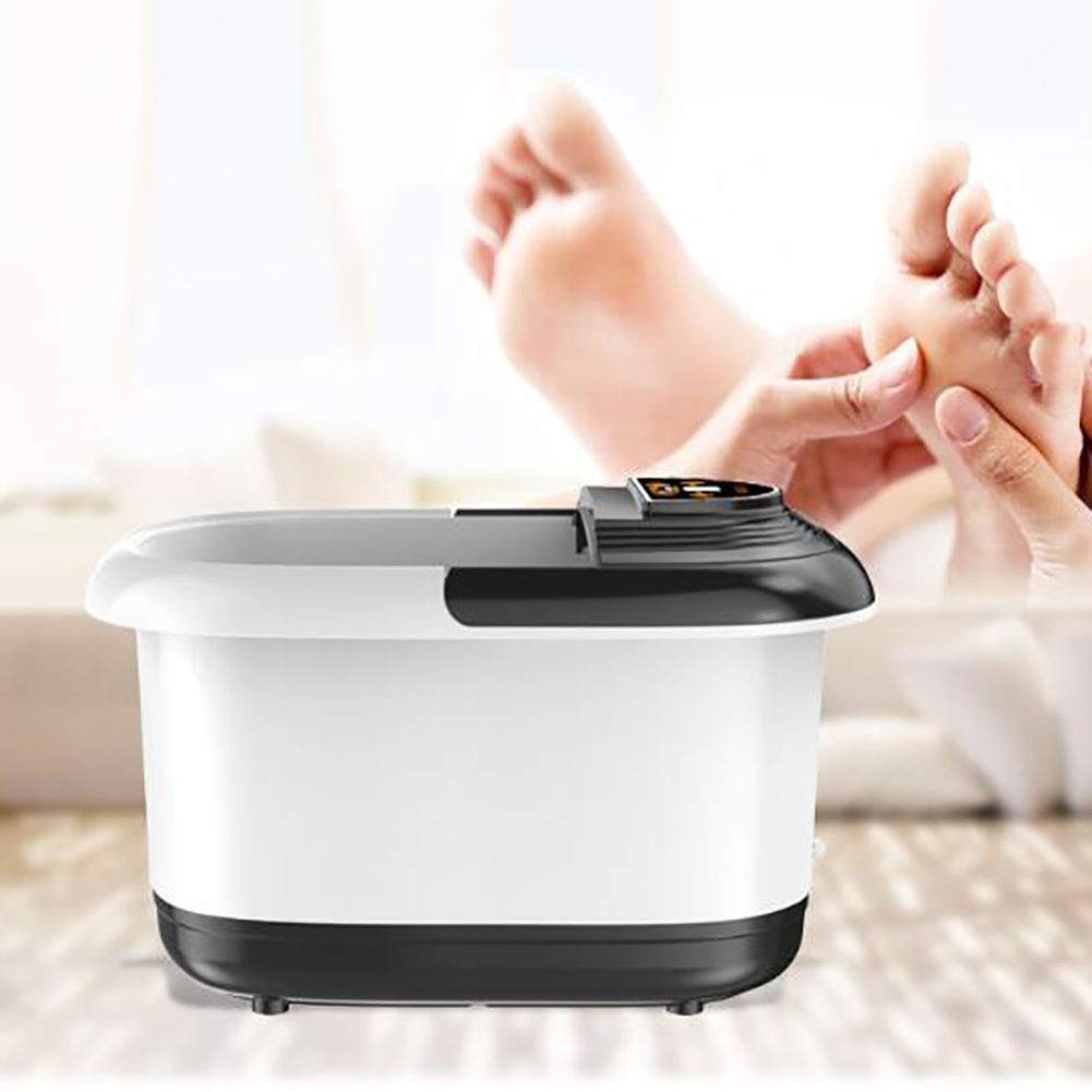 HMTE Massaggiatore Foot Spa - Bagno riscaldato, rulli massaggianti Automatici, Vibrazione, Bolle, Controllo Digitale della Temperatura Regolabile