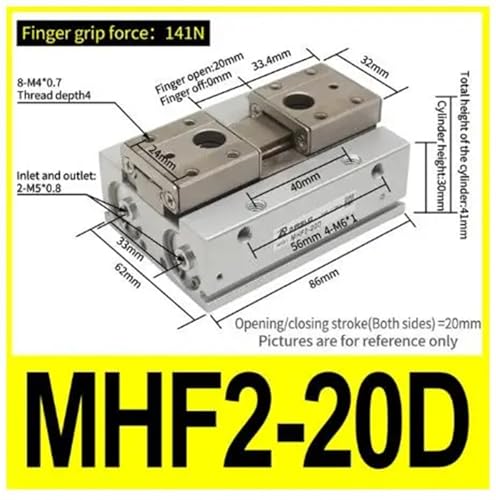 Vérin pneumatique de force MHF2-20D robuste et ultra précis - 3