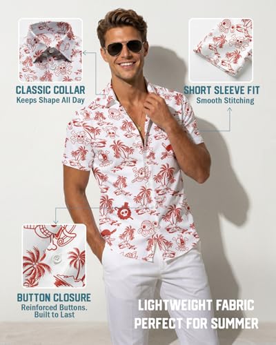 Image of 99TIMORO Movie Characters Hawaiian Shirt for Men Short Sleeve Top