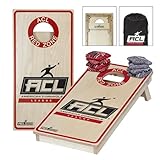 ACL® MINI 1x2 Cornhole Board - Proprietary 4-Step ACL® Top-Coat Finish - 15mm Grade A Baltic Birch Play Surface - Compact 24" x 12" Travel Size - Dual Speed ACL® MINI Bags Included