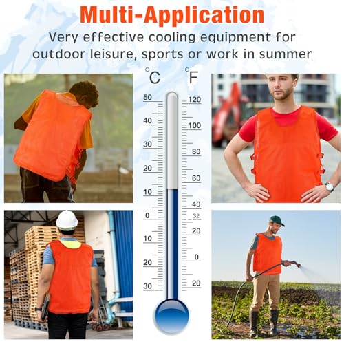 Hicarer 6 coletes refrescantes com 72 bolsas térmicas, colete de verão para alívio de calor para cli