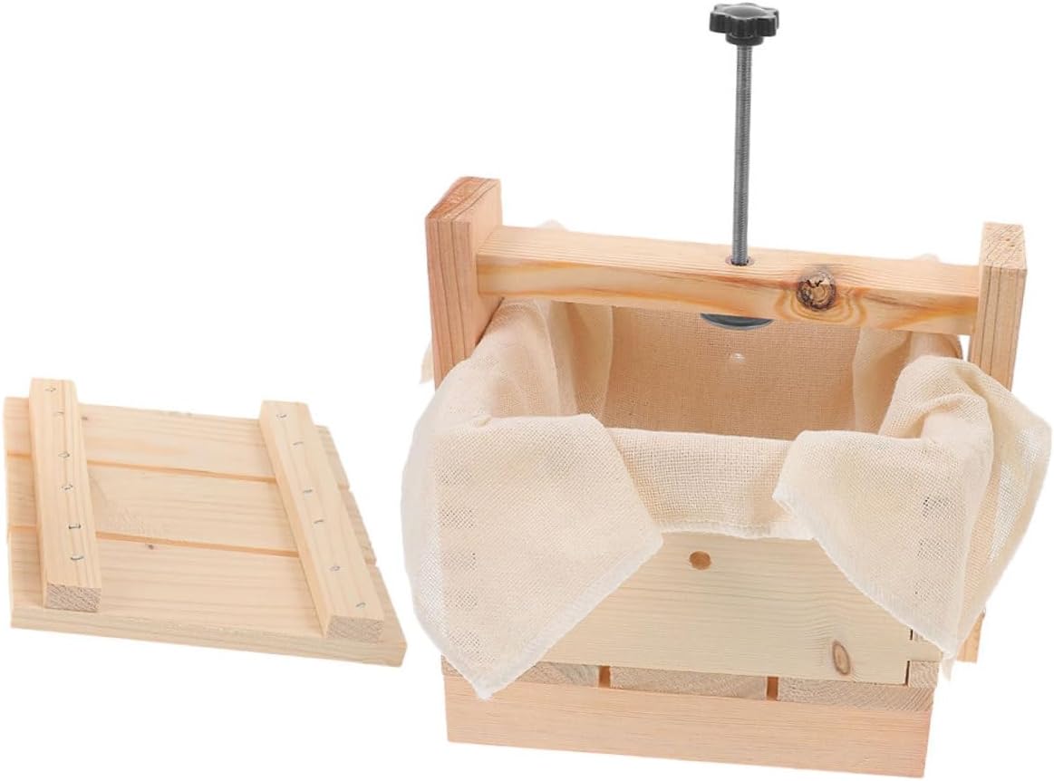 Tofu Pressing Mold Set Wooden DIY Tofu Maker Kitchen Tool for Homemade for Household Use