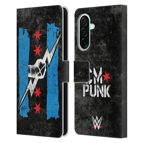 Protection Samsung Galaxy A26 5G WWE CM Punk étui rabat cuir noir