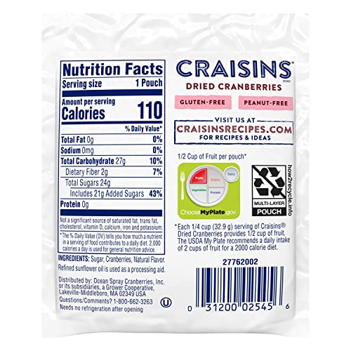 Ocean Spray Craisins Dried Cranberries, Orange, 1.16 Ounce (Pack Of 200) #TOP1