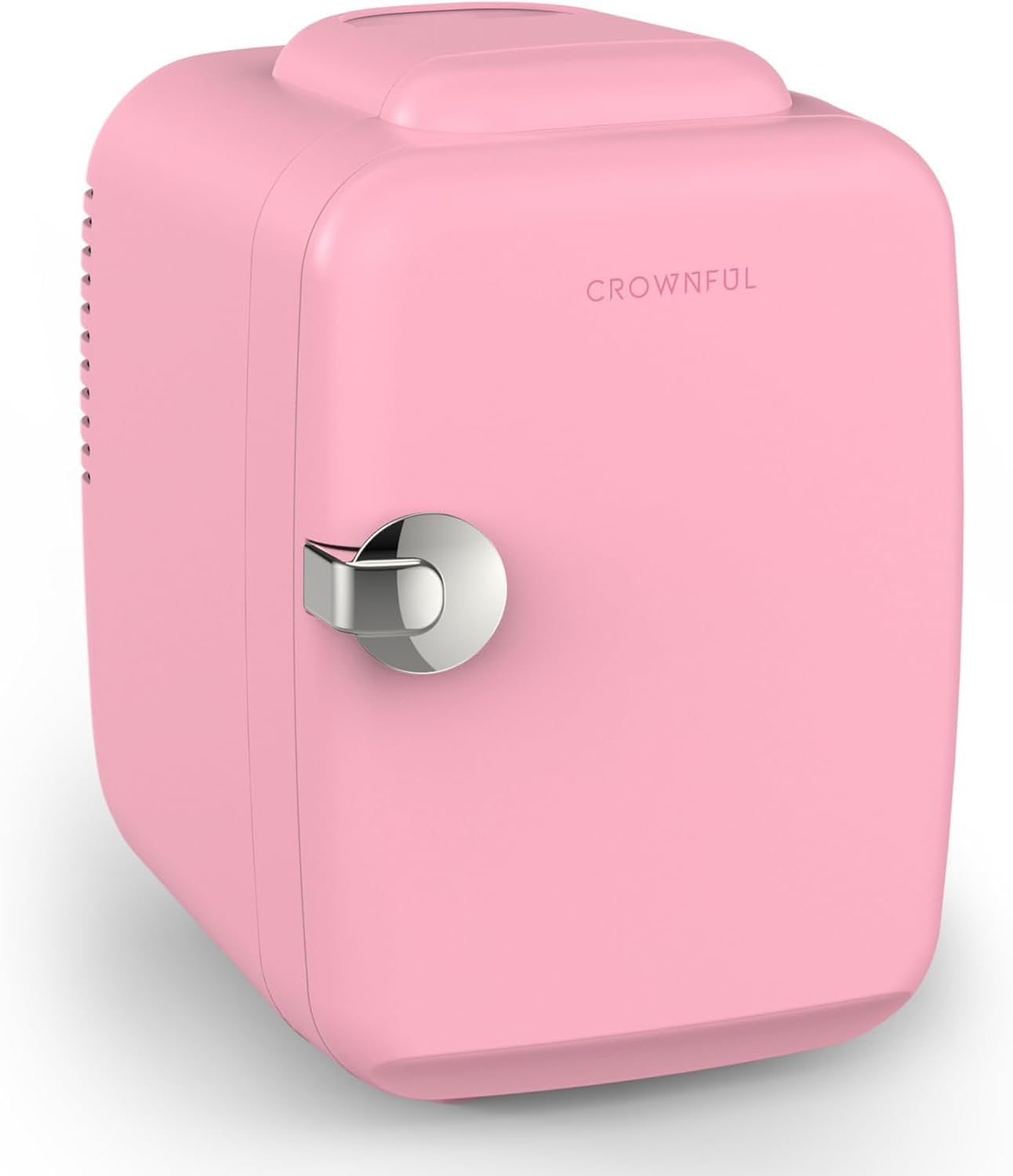 Mini Fridge, 4 Liter 6 Can Portable Cooler and Warmer, Personal Fridge for Skin Care, Cosmetics, Food, Great for Bedroom, Office, Car, Dorm, ETL Listed (Matte Pink) [Energy Class A]