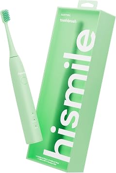 HISMILE Electric Toothbrush, 3 Brushing Modes, Smart Timer, Rechargeable Electric Tooth Brush for Adults and Children, Soft-Tapered Bristles, Mode Memory Green
