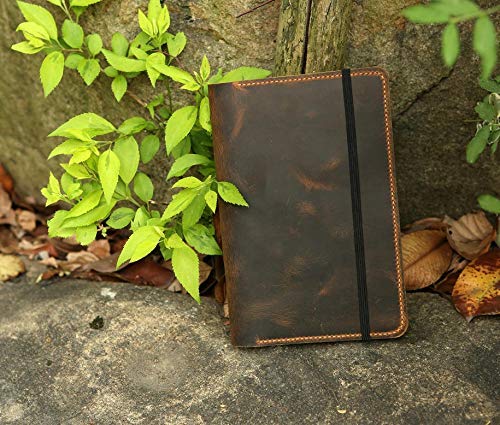 Leather notebook cover for moleskine classic notebook Large size/retro leather cover case for moleskine Large Cahier Volant Journal MA505S2