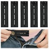 pangutheos 5 Piezas Extensor de Cintura Elástico, Extensor de Cintura con 4 Agujeros, Hombre Mujer Extensores de Botones Ajustables para Jeans, Pantalones de Traje, Vestidos