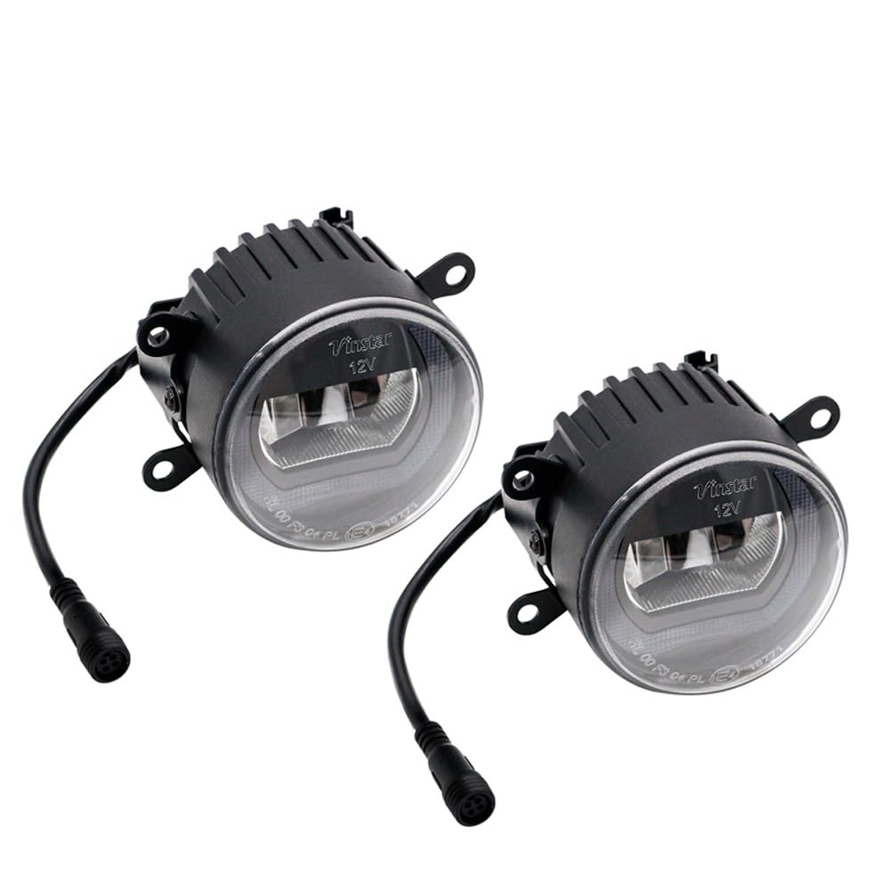 Juego de faros antiniebla LED semiuniversales + luces de circulación diurna 'U-Shape' - Diámetro 90mm - ECE-R19/R87 homologación E