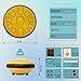 Rain Drum for Outside Garden,Steel Tongue Drum 6 Inche 11 Note Steel Drums Rain Chime,with Soft Bag,Music Book,2 Mallets(Yellow）