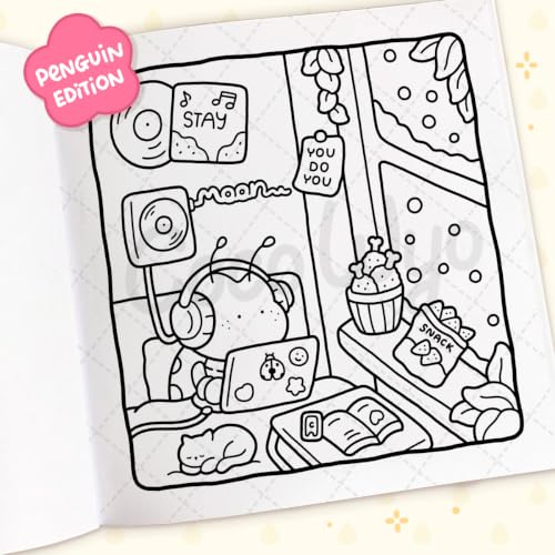 Image of Cozy Friends: Coloring Books for Adults by Coco Wyo | Cute Animal Friends Coloring Pages, Cozy Simple Designs, Stress Relief & Relaxation: A relaxing cosy colouring book, from the bestselling author