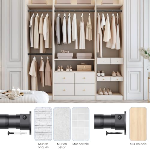 Tringle dressing extensible pour optimiser armoires et buanderies