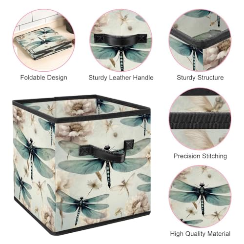 Paniers de rangement pliables libellule pour étagère armoire - 5