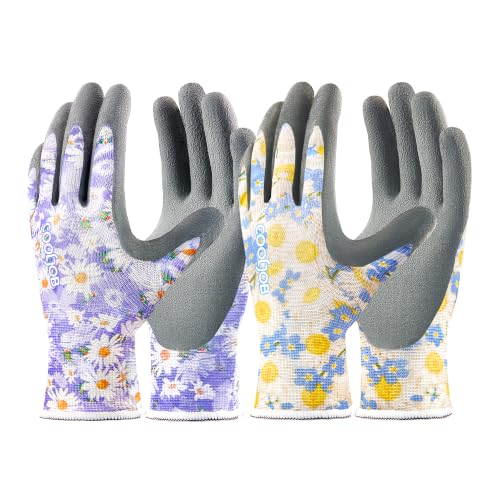 COOLJOB Floral Gardening Gloves for Women