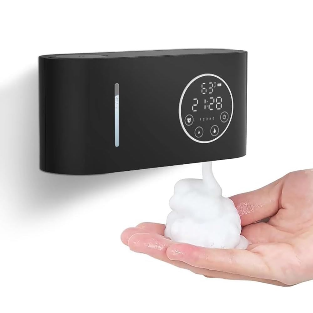 Automatic Liquid Soap Dispenser, Touchless Auto Hand Soap Dispenser with 500ML Large Capacity Water Tank and 3-5cm Infrared Sensing Area, 5 Levels Of Foam Output for Kitchen Hygiene