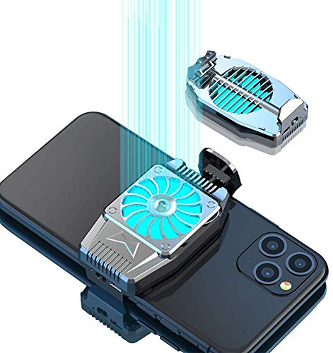 Enfriador de teléfono celular recargable USB para iPhone semiconductor disipador de calor Radiador de teléfono para teléfonos Android 4-6.7 pulgadas Juegos de juegos Vidas reloj Radios (Plata) Cover