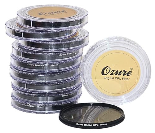 Image of 95mm Digital Circular Polarizing Filter (CPL) - Pack of 10 | Reduces Glare & Reflections | Enhances Color & Contrast | Compatible with DSLR & Mirrorless Cameras (95mm)