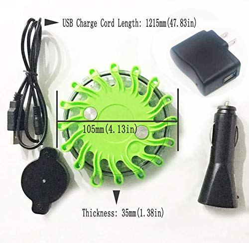 Samdo Rechargeable Car Safety Light 16 Led Beacon Magnetic Emergency Strobe Flashing Warning Light Wall Charger Light #TOP2