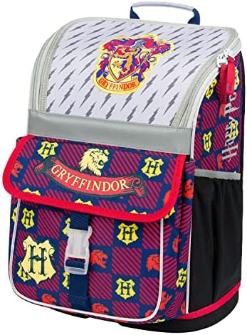 Baagl Ensemble sac à dos d'écolier pour fille 3 pièces, cartable à partir de la 3e classe, cartable primaire avec sangle de poitrine, cartable ergonomique, Harry Potter Deathly Hallows, Ensemble sac à