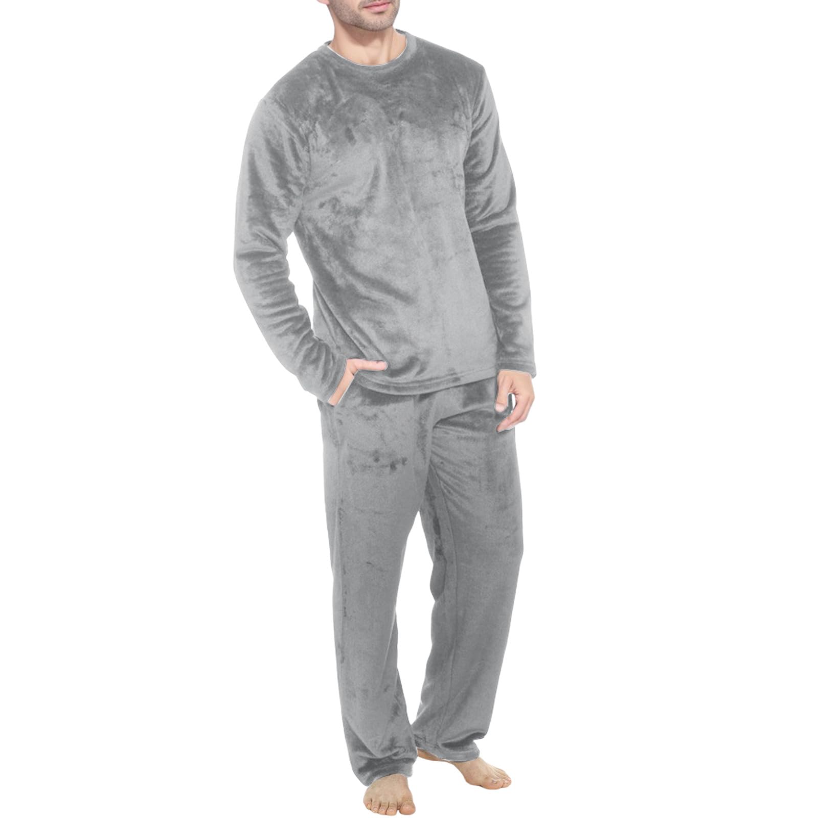 Pigiama Uomo Cotone Completo Morbido Quotidiano | Pigiama Uomo Cotone Morbido, Stile Semplice e Casual, Perfetto Come Homewear Quotidiano