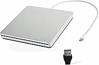Vista 1 de External CD DVD Drive USB C Ultra Slim Portable CD DVD Player Burner/Writer/Reader USB Superdrive Disc Duplicator for MacBook