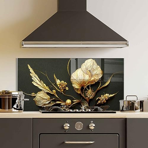 Tempered Glass Kitchen Backsplash, Stove Back Cover, Stove