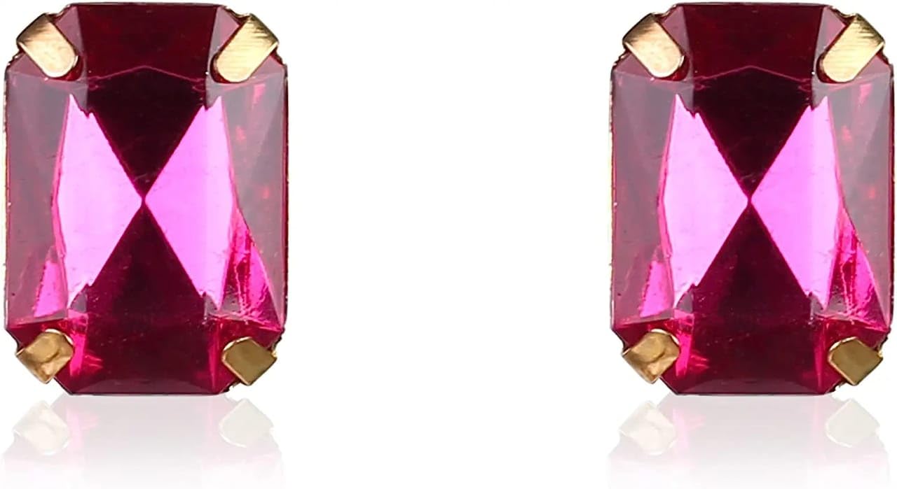 Handicraft Kottage Stone Choker Necklace With 1 Bracelet, 1 Ring and 2 Earring Imitation Jewellery Set for Women & Girls for Every Occasion (Dark pink) 1