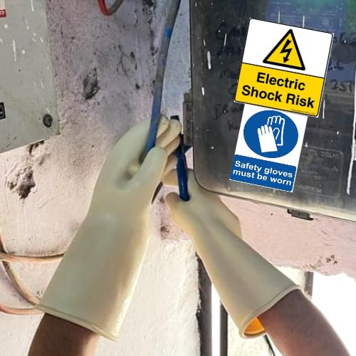 Image of 11 Kv Tested Safety Electrical Insulated Latex Rubber Seamless Rubber Gloves (BEIGE, PACK OF 2 PAIR)